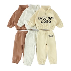 Fabricant d'origine, tenue pour garçon, couleur unie, vêtements pour enfants, vente en gros, ensembles de vêtements pour garçons printemps automne hiver - Product Image 1