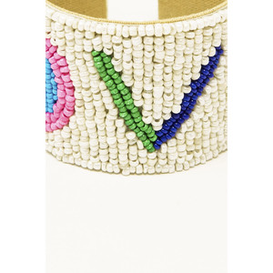 Open <b>Beads</b> <b>Bracelet</b> in White With LOVE - Product Image 1