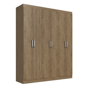Armario de Estilo Moderno ESSENTIAL de 6 Puertas y 2 Cajones, Mueble de Dormitorio para el Hogar, Aglomerado de Madera, Color Madera, Diseño Superior Brasileño, Cerámica - Product Image 1