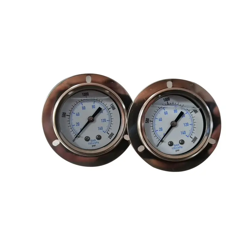 YN60 2.5 Inch Druk Meter 140 Bar 2000psi Gauge Druk Flens Rvs Manometer