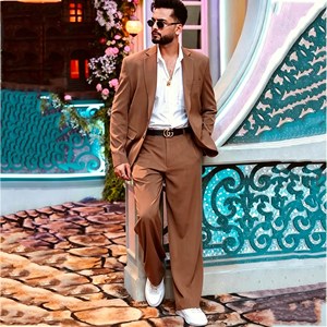 Traje de <span class=keywords><strong>Hombre</strong></span> a Medida de 2 Piezas, Corte Entallado, Blazer de Un Solo Pecho, Pantalones de Color Sólido, para Oficina, Negocios, Ocasiones Formales y Uso Diario - Product Image 2