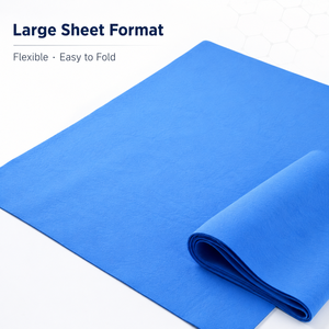 Serviette en chamois PVA douce, absorbante, réutilisable, bleue, pour lavage de voiture, 32×21cm - Product Image 2