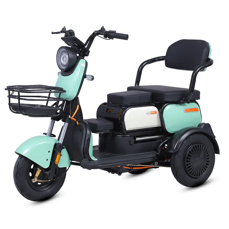 थोक गर्म बिक्री 600W 48V 14 इंच इलेक्ट्रिक पेडीकैब लीड एसिड बैटरी 3 व्हील इलेक्ट्रिक कार्गो ट्राइसाइकिल बाइक बास्केट के साथ