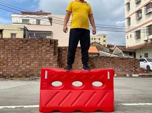 Barril de tráfico de barricada de agua HDPE de 800 mm para seguridad vial y control de multitudes utilizado para barreras de tráfico de barricadas - Product Image 5