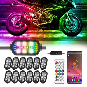 12Pods Motorcycle Lighting System Yamaha LED Work Light LED Lights For Honda Harley Golf Cart Kawasaki