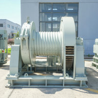 Treuil hydraulique en acier certifié CCS à faible bruit de freinage automatique vertical de 15 tonnes pour yacht/guindeau/palan/remorqueur