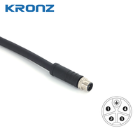 Connecteur d'alimentation industriel KRONZ M12 5 broches à code K, étanche IP67, câble PVC, prise, longueur de câble personnalisée, connecteurs circulaires