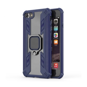 Armure Étui de Téléphone pour iPhone <span class=keywords><strong>SE</strong></span> <span class=keywords><strong>2020</strong></span> Antichoc magnétique Voiture Support De Bague TPU Couverture Arrière - Product Image 3