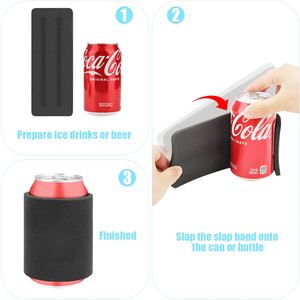 Funda Enfriadora de Latas Antideslizante de 12oz, Reutilizable, Plegable, de Neopreno Aislante, para Bebidas, Cerveza, Refrescos, Mantiene las Bebidas Frías - Product Image 3