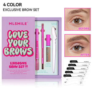 9pcs <span class=keywords><strong>Kit</strong></span> de forme de style de <span class=keywords><strong>sourcils</strong></span> imperméable réutilisable avec crayon à <span class=keywords><strong>sourcils</strong></span> et pommade et brosse 5 pochoirs <span class=keywords><strong>Kit</strong></span> de <span class=keywords><strong>sourcils</strong></span> avec pochoirs - Product Image 1