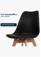 Chaise de restaurant moderne en plastique avec coussin, dossier en forme de coquille, design tulipe, couleur et logo personnalisables, usage commercial