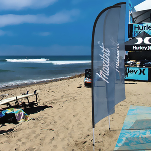 Nhà Máy quảng cáo Giọt Nước Mắt thả bay lông cờ tùy chỉnh bãi biển Cờ biểu ngữ và hiển thị phụ kiện với cực cơ sở Spike đứng - Product Image 5