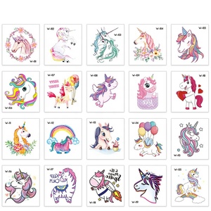 Tatuaggi Temporanei a Trasferimento d'Acqua per Bambini con Disegni di Unicorni Cartoon, Vendita all'Ingrosso - Product Image 2