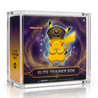 Boîte de présentation transparente en acrylique avec couvercle magnétique, protection anti-UV à 99 %, étui de rangement pour collections TCG ETB et boosters