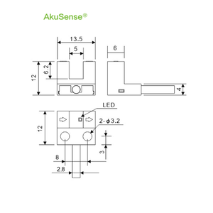 Sensor Fotoeléctrico Akusense SY-307PA-SW Tipo Y, Transmisor PNP, Interruptor de Circuito Abierto - Product Image 3