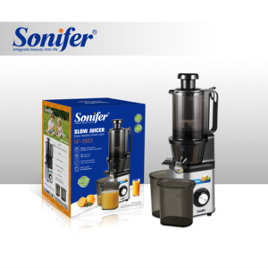 Sonifer Extracteur de jus lent SF-5553 250W 100mm Chute d'alimentation 1000mL Contrôle à double bouton de commande à faible bruit 60dB pour restaurant - Product Image 5