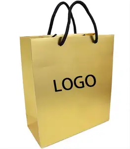 Высококонкурентоспособная многоразовая сумка Zenbo, Золотая роскошная сумка для покупок, розничная продажа, жесткий пакет из крафт-бумаги