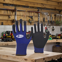 NMsafety 18 jauge HPPE ANSI coupe niveau 4 gants sandy nitrile enduit gants écran tactile gants de construction