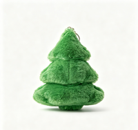 Porte-clés en peluche personnalisé, arbre de Noël en peluche, jouet en peluche, design personnalisé, porte-clés en peluche doux, cadeau promotionnel de Noël