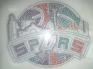 Spurs Basketball Hot Fix Custom Rhinestone Transfer Motif for DIY Shirt Heat <strong>Press</strong> Design - Product Image 6