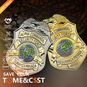 Fabricant vente en gros personnalisé <span class=keywords><strong>garde</strong></span> du <span class=keywords><strong>corps</strong></span> uniforme épingle de sécurité logo de sécurité insigne de <span class=keywords><strong>garde</strong></span> en métal avec portefeuille - Product Image 4