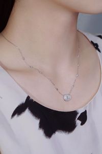 Xinfly 18K Gold Gorgeous Charm Sugar <b>Cube</b> Necklace Women 0.5 Carat Natural Diamond Square Pendant Fine Jewelry Gift - Product Image 2