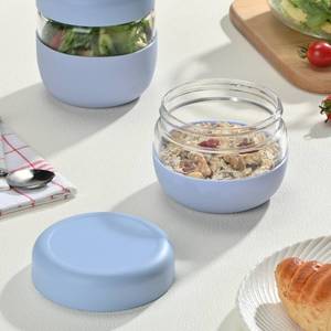 2025再利用可能エコボロケイ酸ガラス電子レンジ安全食品保存ランチ容器空気タイトシリコーン蓋と底部 - Product Image 4