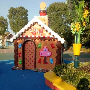 Outdoor <strong>Christmas</strong> <strong>Village</strong> <strong>Large</strong> Giant <strong>Christmas</strong> Decoration Waterproof Fiberglass Gingerbread House Park Plaza Festive Scene - Product Image 5