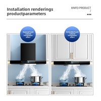 Ensemble de hotte de cuisine et cuisinière à gaz à aspiration supérieure pour la maison, modèle TL-288-T 15m, vente en gros