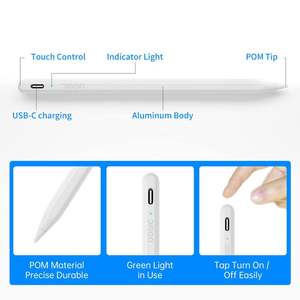 Stylet actif Uogic AC10S avec rejet de la paume, attraction magnétique, charge rapide en 14 minutes, télécommande pour déclencheur d'appareil photo, angle d'inclinaison - Product Image 3