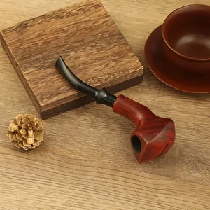 Tobacco Pipe Cleaning Handcrafted Smoke Herb Custom Handmade Fancy Carved Factory Direct Hand Oem Odm Rose Wooden Smoking Pipe