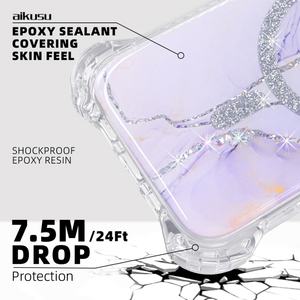 Coque de téléphone antichoc Aikusu avec paillettes pour iPhone 17 16 15 Pro Max, personnalisable par impression UV - Product Image 2