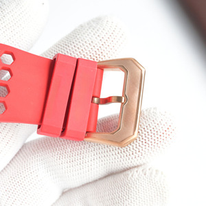 Montre mécanique de luxe pour homme avec lunette sertie de diamants et bracelet en caoutchouc rouge, idéale pour les soirées et le quotidien, montre automatique élégante - Product Image 6