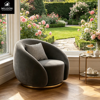 Fauteuil pivotant moderne de luxe, fauteuil en velours design, fauteuil de salon pivotant à 360 degrés pour salon, hôtel, villa