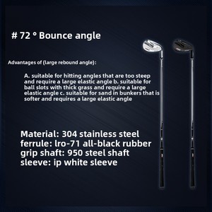 Club de golf PGM SG011 72 <span class=keywords><strong>Sand</strong></span> <span class=keywords><strong>Wedge</strong></span> avec manche en acier inoxydable, loft à angle élevé et super backspin - Product Image 2