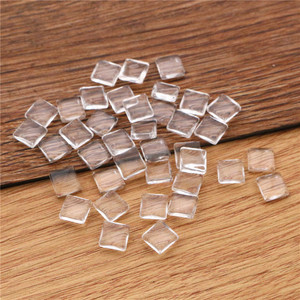 Cabochons carrés en verre transparent à dos plat de 8 mm, 10 mm, 12 mm, 15 mm, 18 mm, 20 mm, 25 mm, 30 mm, haute qualité, promotion en gros - Product Image 6