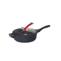 Induktionsgeeignetes Antihaft-Kochgeschirr-Set mit 20cm Milchtopf, 24/28cm Kochtöpfen & Bratpfanne