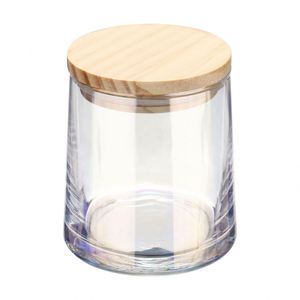 Bougeoir décoratif simple en verre, pot à bougie nordique 7*9.2cm, pot à bougie en verre Morandi pour la décoration intérieure - Product Image 1