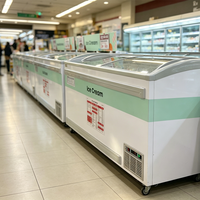 Refrigerador Industrial de Una Temperatura con Congelador Inferior, Control Digital y Estantes Ajustables para Uso en Supermercados, 950L