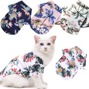 Camisas geniales <span class=keywords><strong>de</strong></span> verano para gatos para mascotas, ropa con estampado <span class=keywords><strong>de</strong></span> playa hawaiana, camiseta Floral <span class=keywords><strong>de</strong></span> viaje para vacaciones, <span class=keywords><strong>disfraz</strong></span> <span class=keywords><strong>de</strong></span> perro pequeño para cachorro <span class=keywords><strong>de</strong></span> gatito - Product Image 2
