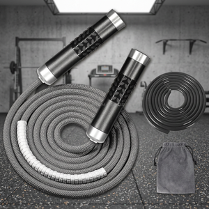 Corde à sauter avec poignée en bois, EVA, couleur et logo personnalisables, longueur réglable, pour la gym, la boxe, l'entraînement et les exercices de fitness - Product Image 3
