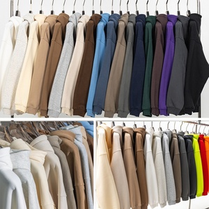 Fabricant de sweats à capuche pour hommes, sur mesure, 26 couleurs, 350 g/m², mélanges de coton, doublure en polaire, sweats à capuche surdimensionnés épais pour l'hiver, sweats à capuche vierges pour hommes - Product Image 4