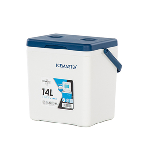 Nevera Portátil de Plástico de 14L para Exteriores y Camping, con Aislamiento, Cuadrada, con Retención de Hielo de 40 Horas, Tapa Blanca y Azul - Product Image 6