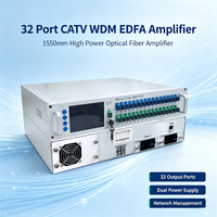 Amplificateur optique EDFA à haut rendement 32 ports 1550 nm avec WDM pour réseau CATV
