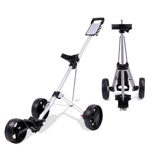 Chariots de golf pliants légers en alliage d'aluminium, nouvelle conception, 3 roues, avec frein à pied - Product Image 4