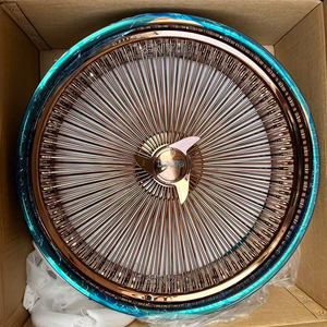 Nouvelles jantes en alliage d'aluminium à rayons en acier, légères, 22-26 pouces, design maillé, roues à rayons or rose - Product Image 2