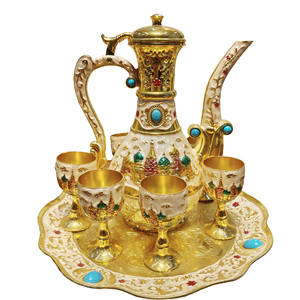 Nouvel ensemble de <span class=keywords><strong>vin</strong></span> moderne et minimaliste en alliage de zinc, style créatif Château Rose, avec huit pièces et coupe à spiritueux blanche - Product Image 5