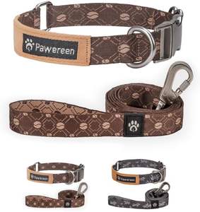 Eco-Friendly Dog Collar Leash Set, Recycled Soft-Woven <b>Material</b>, Unique Design, Weave Pattern, Cute And Fashionable, Adjustable - Product Image 1