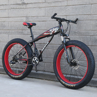 Vélo tout-terrain Fatbike, vélo de neige, vélo de plage, 21 vitesses, 26 pouces, jantes en acier allié, suspension avant, pneus Fat Tire 4.0