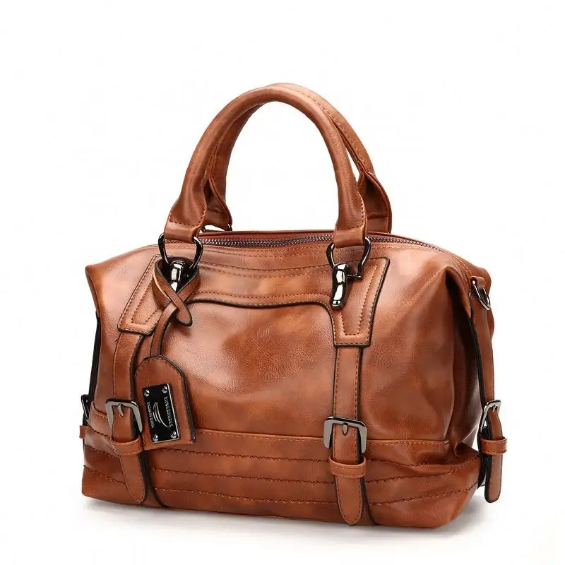 high quality luxury Ladies Shoulder Boston bag Casual Tote Bolsa Feminina vintage leather handbags women